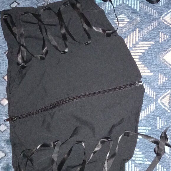 Halloween gothic witch steampunk black dress size XL - Picture 5 of 13